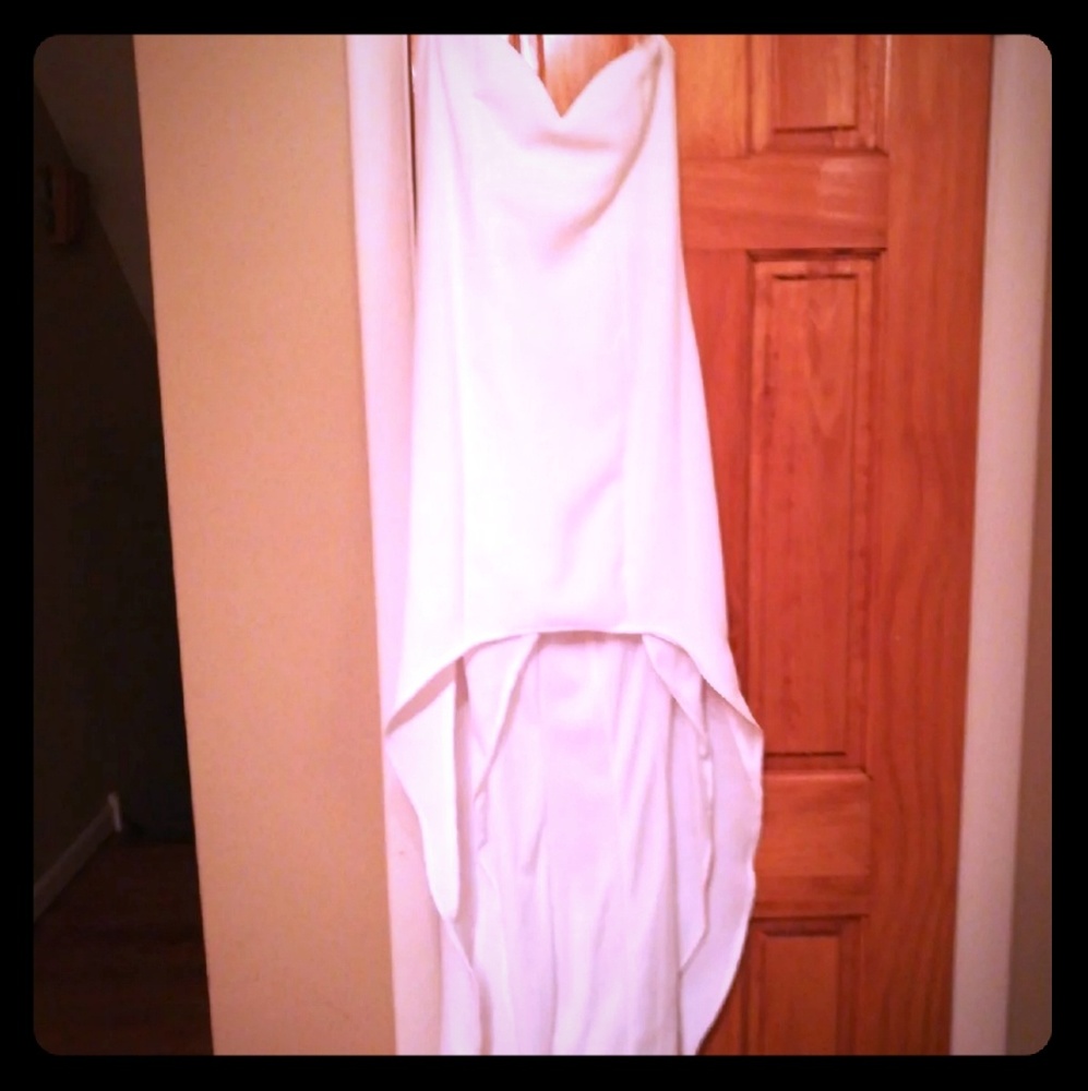 White High Low Dress